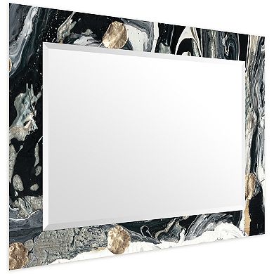 Empire Art Direct Ebony & Ivory Rectangular Beveled Wall Mirror