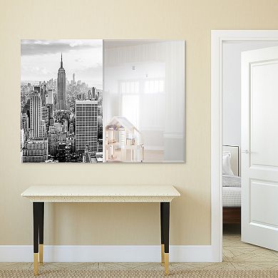 Empire Art Direct My New York Rectangular Beveled Wall Mirror 
