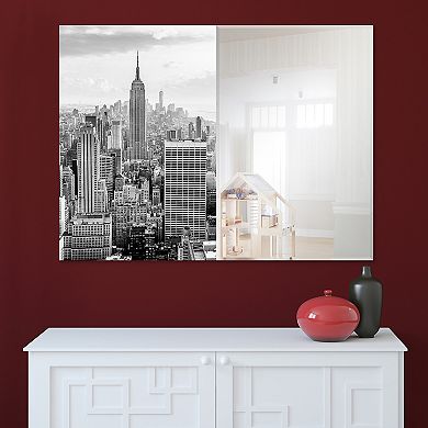 Empire Art Direct My New York Rectangular Beveled Wall Mirror 