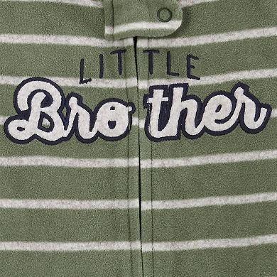 Baby Boy Carter's Little Brother Zip-Up Fleece Sleep & Play