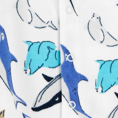 Baby Boy Carter's Whale Fleece Sleep & Play