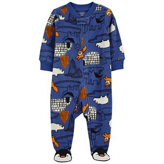 Baby Boy Carter's Animal Print Fleece Sleep & Play