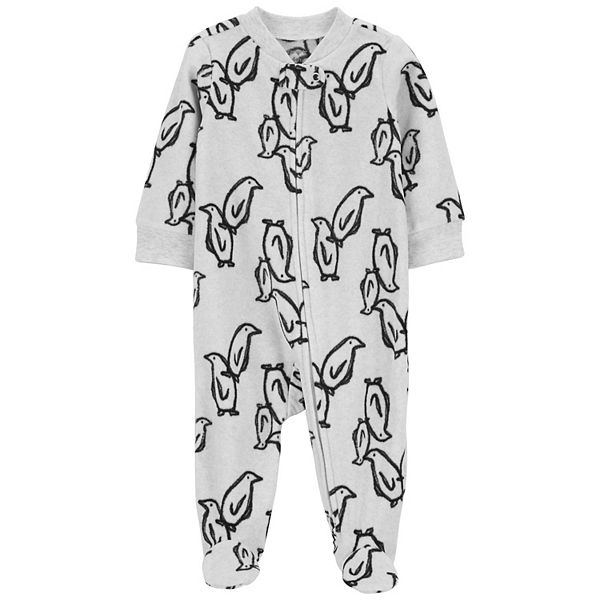 Baby Carter's 2-Way Zip Fleece Sleep & Play - Penguin (9 MONTHS)