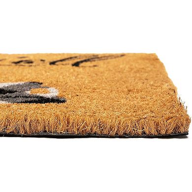 Natural Coir Welcome Door Mat, Happy Fall Y'all, Autumn Decor, 17 x 30 In