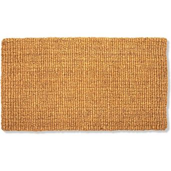 Plain Coco Coir Door Mat - 17" X 30" Bare Natural Doormat For Outdoor Entrance