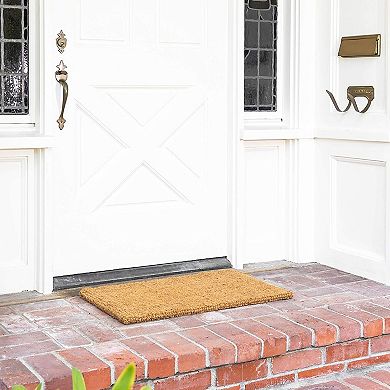 Plain Coco Coir Door Mat - 17" X 30" Bare Natural Doormat For Outdoor Entrance
