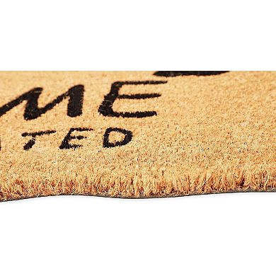 Cats Welcome People Tolerated Welcome Mat, Natural Coir Doormat (30 x 17 in)
