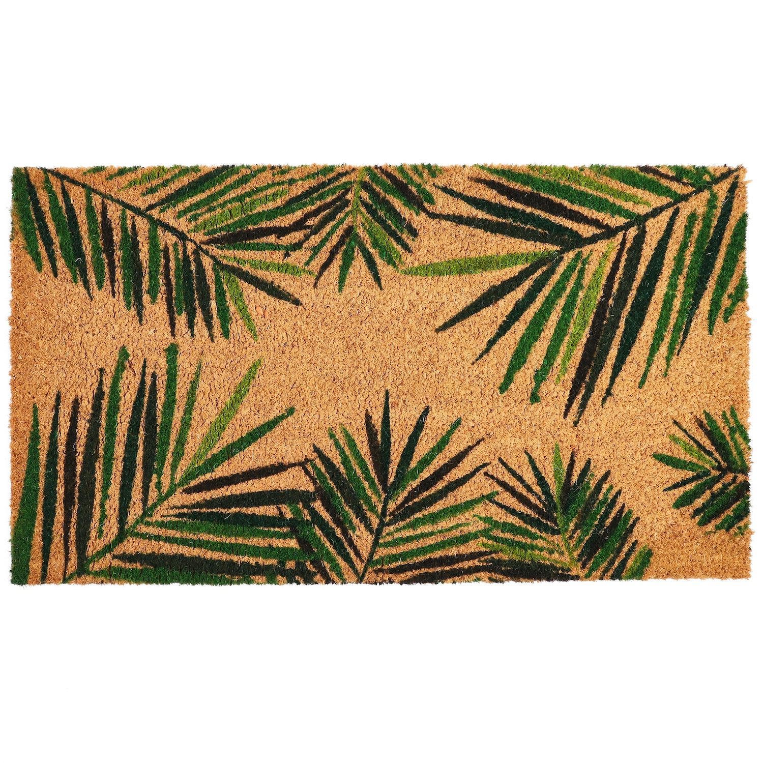 World Rug Gallery Contemporary Tropical Leaves Indoor/Outdoor Waterproof Patio Area Rug, Yellow, 2x7 ft