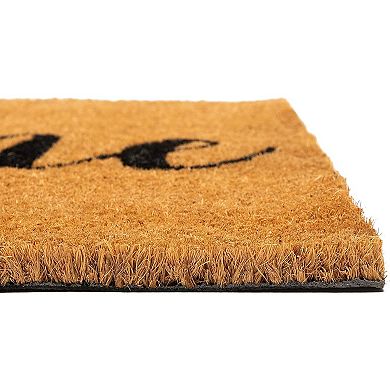 Natural Coir Doormat, Welcome Mat for Front Door (30 x 17 In)