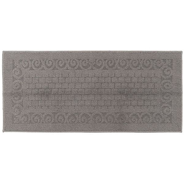Grey Rubber Backed Rug, Washable Long Kitchen Mat for Home Entryway (43