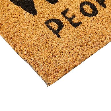 Natural Coco Coir Mat, Dogs Welcome People Tolerated, Outdoor Dog Door Mat for Porch (30 x 17 In)