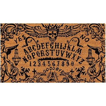 Halloween Door Mat, Coco Coir Welcome Spooky Ouija Board Indoor Outdoor 30 x 17"