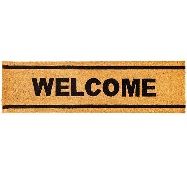 Coco Coir Mat, Long Nonslip Doormat (Natural Coir, 17 x 60 in)