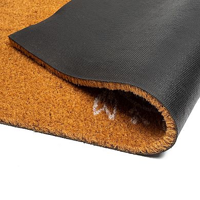 Thanksgiving Welcome Mat for Front Door, Outdoor Fall Rug for Porch, Give Thanks (30 x 17 In)
