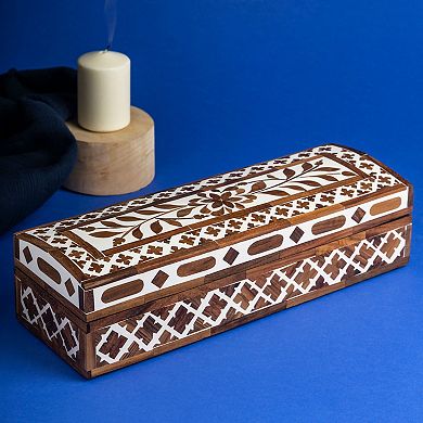 Jodhpur Wood Inlay Decorative Box, Brown