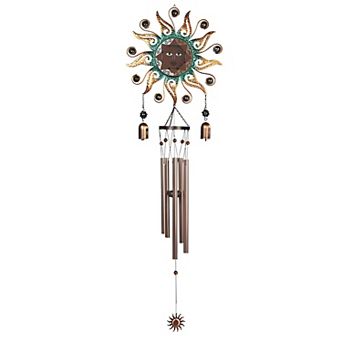 FC Design 48" L Sun Gem Wind Chime Celestial Wind Chime Perfect Gifts for Holiday Patio Garden Decor