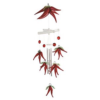 FC Design 19" Long Red Pepper Acrylic Mobile Wind Chime Perfect Gifts for Holiday Patio Garden Decor