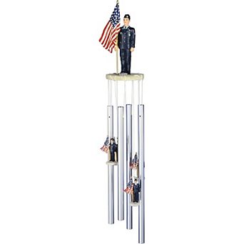FC Design 23" Long US Air Force US Flag Round Top Wind Chime Perfect Gifts for Holiday Patio Garden Decor