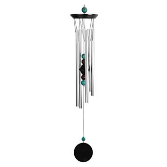FC Design 24" Long Wooden Top Geode Beads Wind Chime Perfect Gifts for Holiday Patio Garden Decor