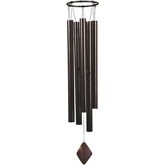 FC Design 50" Long Dark Brown Metal Tubes Traditional Wind Chime Perfect Gifts for Holiday Patio Garden Decor