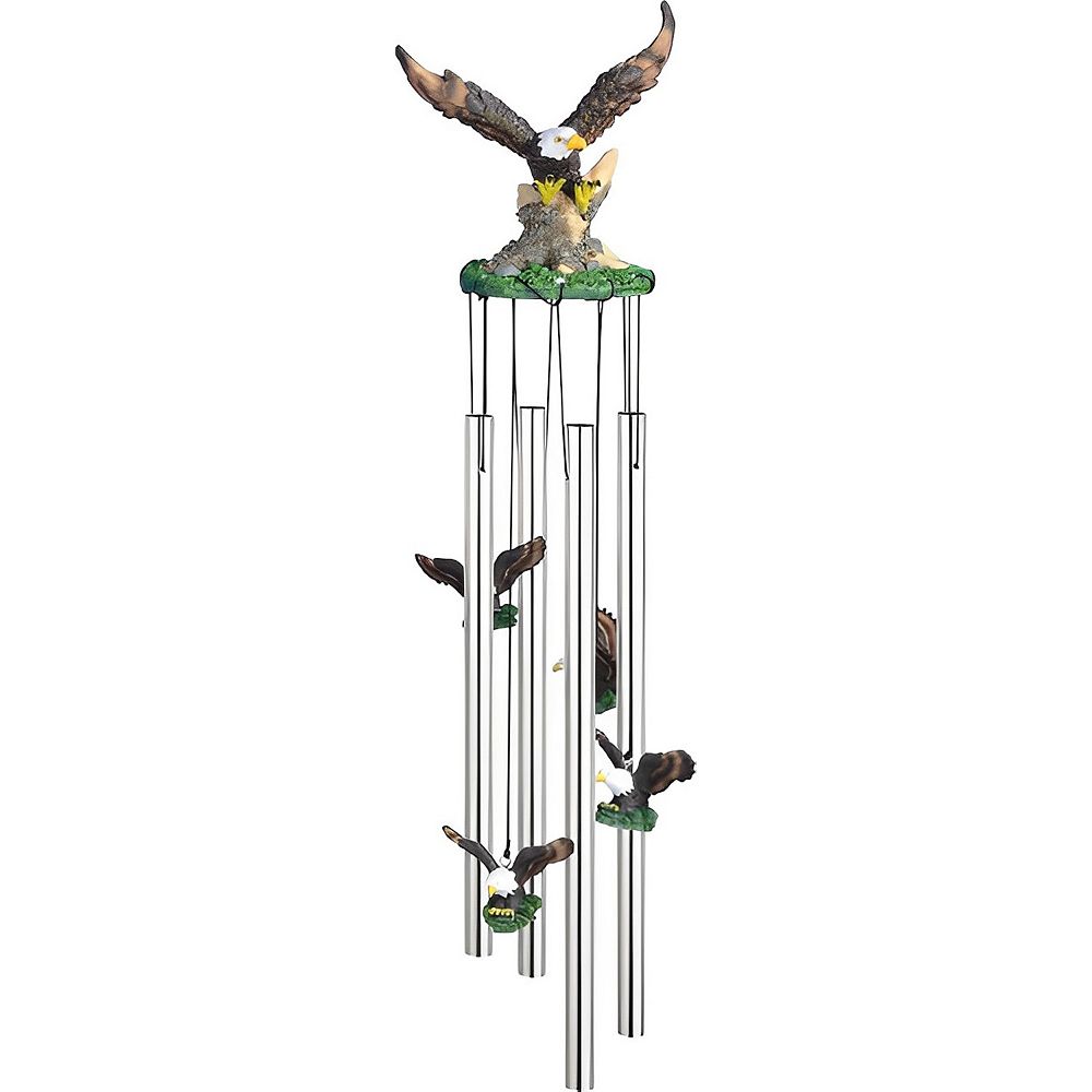FC Design 23" Long Eagle Round Top Wind Chime Garden Patio Decoration Perfect Gifts for Holiday Patio Garden Decor
