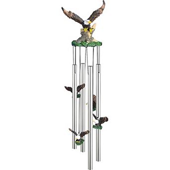 FC Design 23" Long Eagle Round Top Wind Chime Garden Patio Decoration Perfect Gifts for Holiday Patio Garden Decor