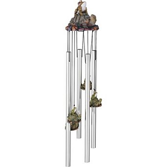 FC Design 23" Long Frog and Turtle Round Top Wind Chime Perfect Gifts for Holiday Patio Garden Decor
