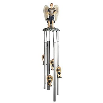 FC Design 23" Long Archangel Sealtiel Round Top Wind Chime Garden Patio Decoration Perfect Gifts for Holiday Patio Garden Decor