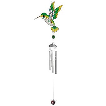 FC Design 31" Long Green Hummingbird Suncatcher Wind Chime Garden Patio Decoration Perfect Gifts for Holiday Patio Garden Decor
