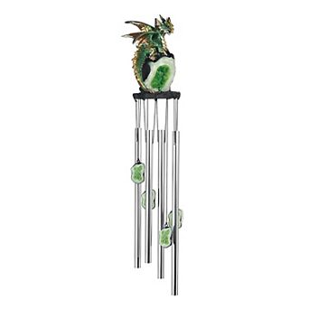 FC Design 23" Long Dragon on Green Faux Crystal Round Top Wind Chime Perfect Gifts for Holiday Patio Garden Decor