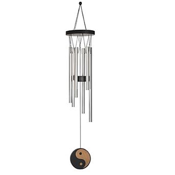 FC Design 28" Long Ying Yang Oriental Wind Chime Garden Patio Decoration Perfect Gifts for Holiday Patio Garden Decor