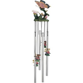 FC Design 23' Long Round Top Butterfly Wind Chime Perfect Gifts for Holiday Patio Garden Decor