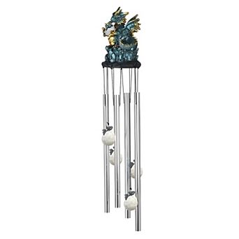 FC Design 23" Long Dragon Holding Egg Round Top Wind Chime Perfect Gifts for Holiday Patio Garden Decor