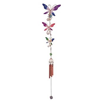 FC Design 3-Dragonfly Wind Chime with Copper Gem Perfect Gifts for Holiday Patio Garden Decor