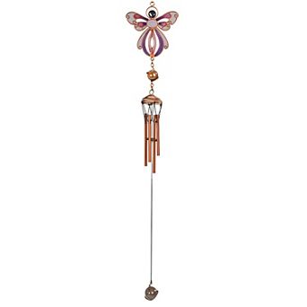 FC Design 18" Long Purple Angel Copper and Gem Wind Chime Garden Patio Decoration Perfect Gifts for Holiday Patio Garden Decor