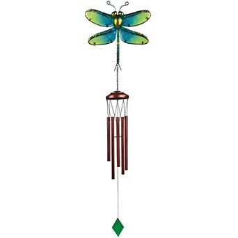 FC Design 40" Long Green Dragonfly Wind Chime Perfect Gifts for Holiday Patio Garden Decor