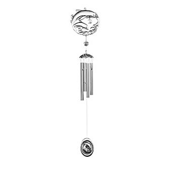 FC Design 28" Long Pewter Dolphin Wind Chime Marine Life Garden Patio Decoration Perfect Gifts for Holiday Patio Garden Decor