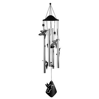 FC Design 34" Long Hummingbird Silhouette Wind Chime Garden Patio Decoration Perfect Gifts for Holiday Patio Garden Decor