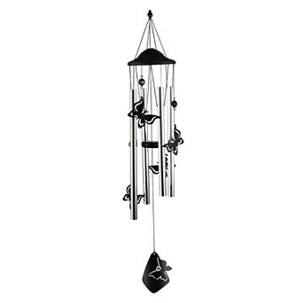 FC Design 34" Long Chandelier Silhouette-Butterfly Wind Chime Perfect Gifts for Holiday Patio Garden Decor
