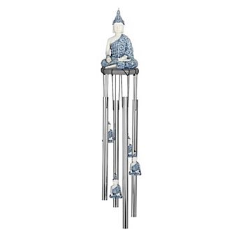 FC Design 23" Long Buddha Round Top Wind Chime Garden Patio Decoration Perfect Gifts for Holiday Patio Garden Decor