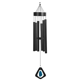 FC Design 41" Long Black Metal Wind Chime Perfect Gifts for Holiday Patio Garden Decor