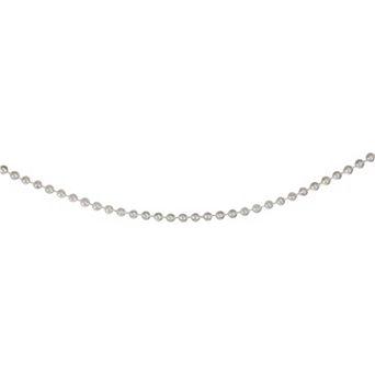 100' x 0.25" Shiny Clear Iridescent Beaded Artificial Christmas Garland - Unlit