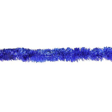 12' x 2.5" Traditional Tinsel Lavish Blue Artificial Christmas Garland - Unlit