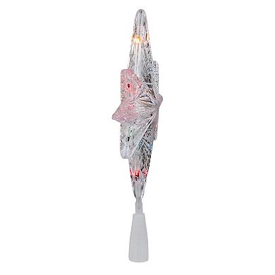 11" Lighted Clear Crystal Star of Bethlehem Christmas Tree Topper - Multicolor Lights