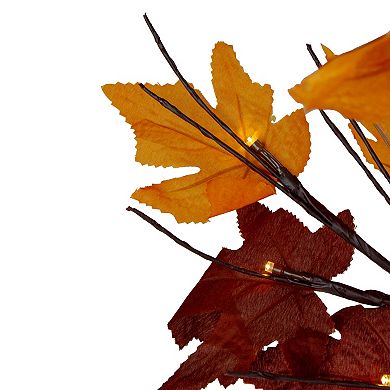 2' Pre-Lit LED Brown Maple Artificial Christmas Tree- Clear Lights