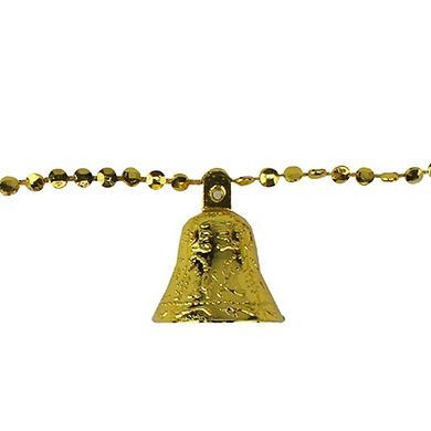 9' Northlight Shiny Gold Bell Beaded Artificial Christmas Garland Set - Unlit