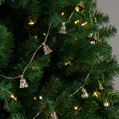 9' Northlight Shiny Gold Bell Beaded Artificial Christmas Garland Set - Unlit