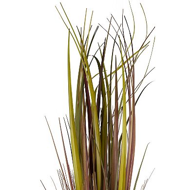 34" Red Artificial Grass Plant in a Rope Pot