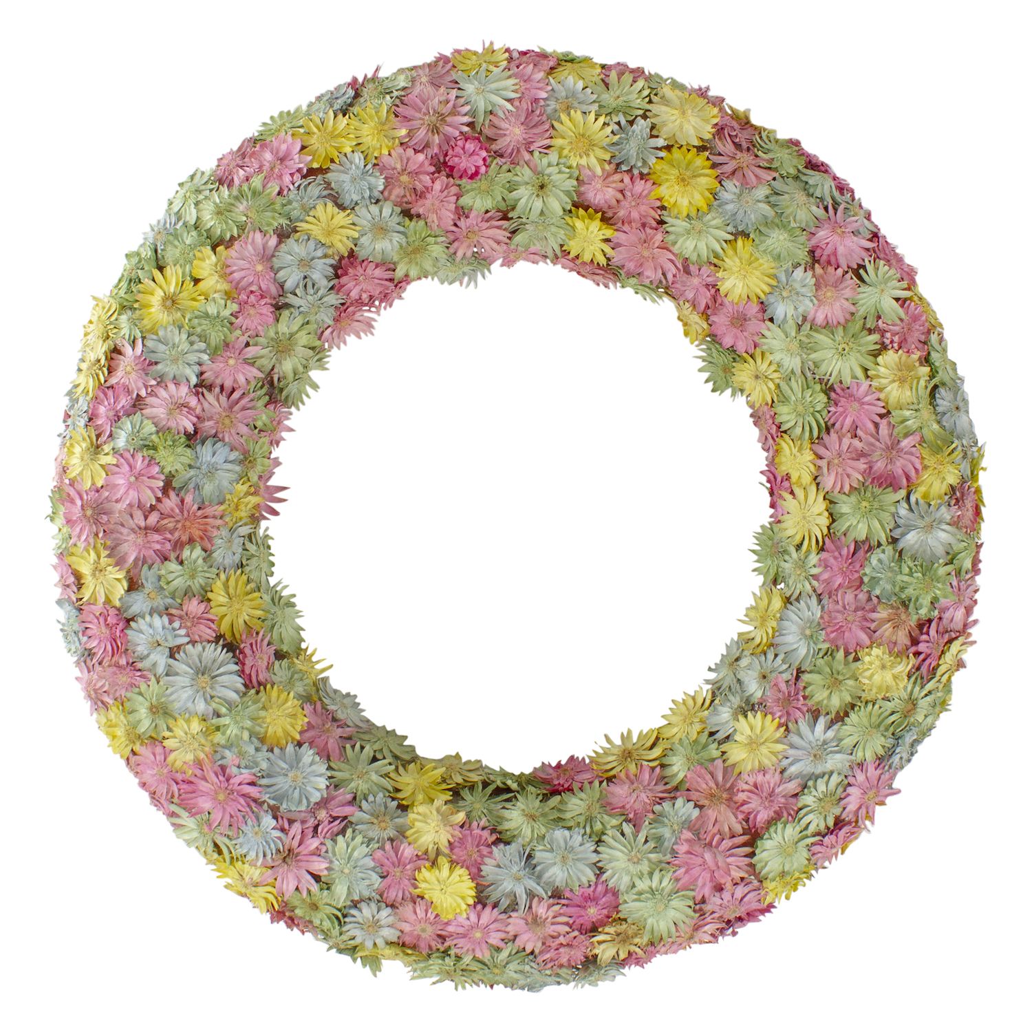 Northlight Colorful Deco Mesh Ribbon Easter Bunny Wreath, 24-Inch