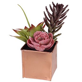 7" Artificial Potted Mixed Succulent Arrangement